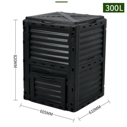 Compostador exterior 300L para jardín - fermentación aeróbica