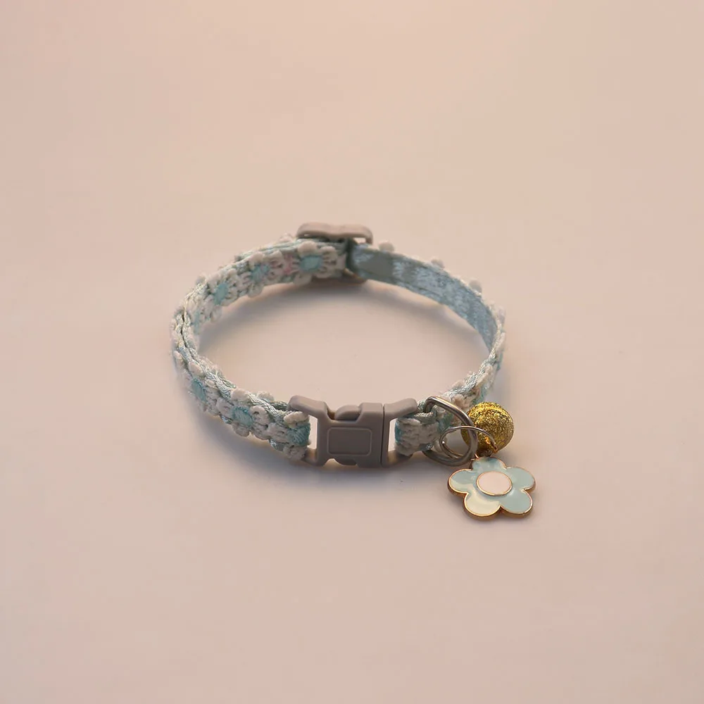 Collar de flores para Gato con campana, Collar ajustable para cachorros, gatitos y gatos, Collar de seguridad, collares coloridos, accesorios para mascotas - imagen 5