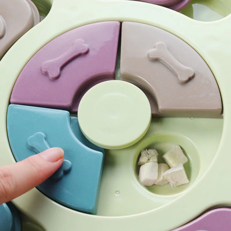Rompecabezas interactivo para gatos y perros, cuencos de comida lenta para gatos, perros pequeños, gatitos, juguetes de entrenamiento para mascotas, juego de CI mejorado - imagen 4