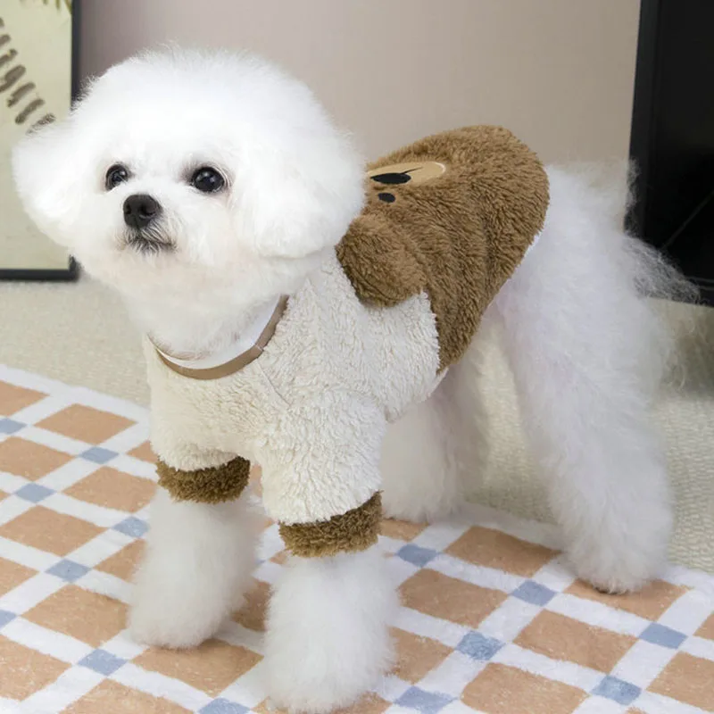 Ropa de lana para perros, jersey de invierno, ropa, sudaderas con capucha de manga larga para perros pequeños, Chihuahua, perro salchicha, sudadera, suéteres XS - imagen 4