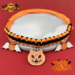 Colgante Halloween tejido a mano para perro y gato – Collar decorativo