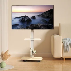 Soporte móvil para TV con ruedas y altura ajustable, 26-75 pulgadas