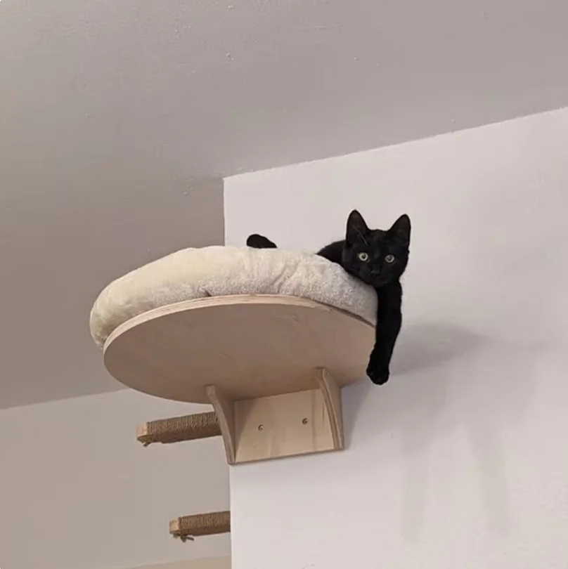 Mueble perchero para gatos de madera – Montaje en pared - imagen 2
