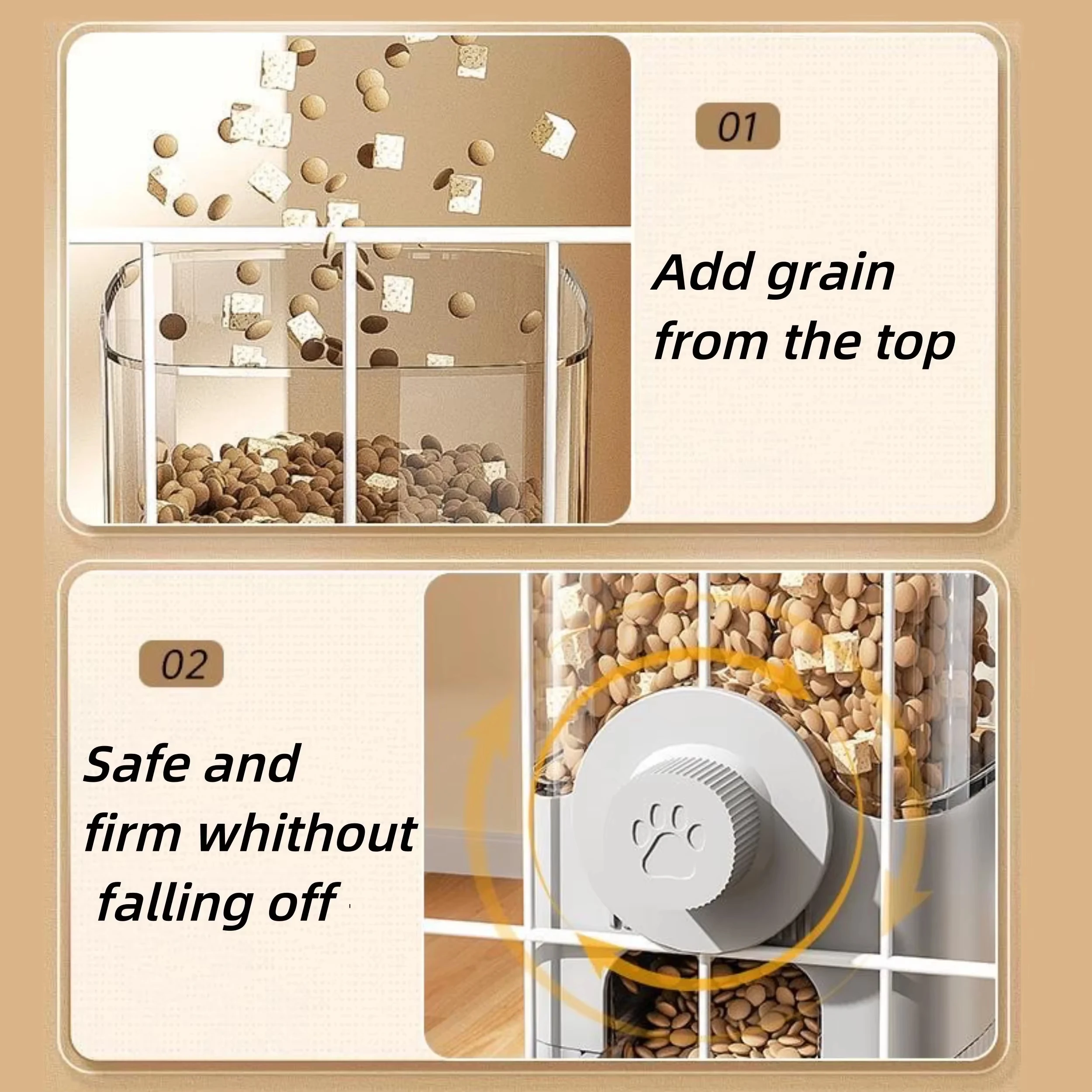 Nuevo tipo de alimentador automático colgante de comida para mascotas/dispensador de agua, juego de bebedero con alimentador automático para gatos por gravedad con recipiente y cuenco para jaula - imagen 2