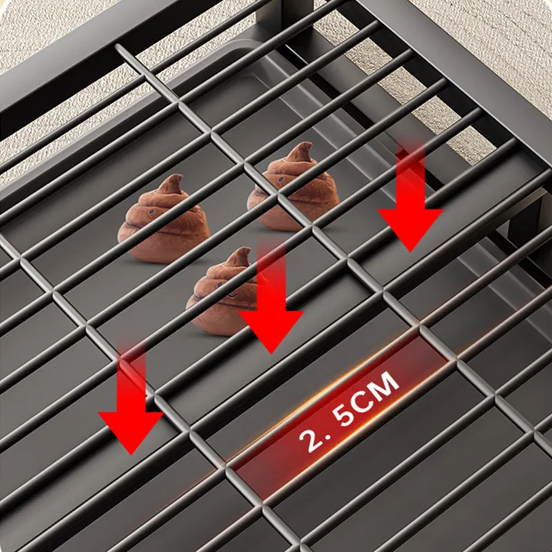 Caja de arena lavable para perros en uso