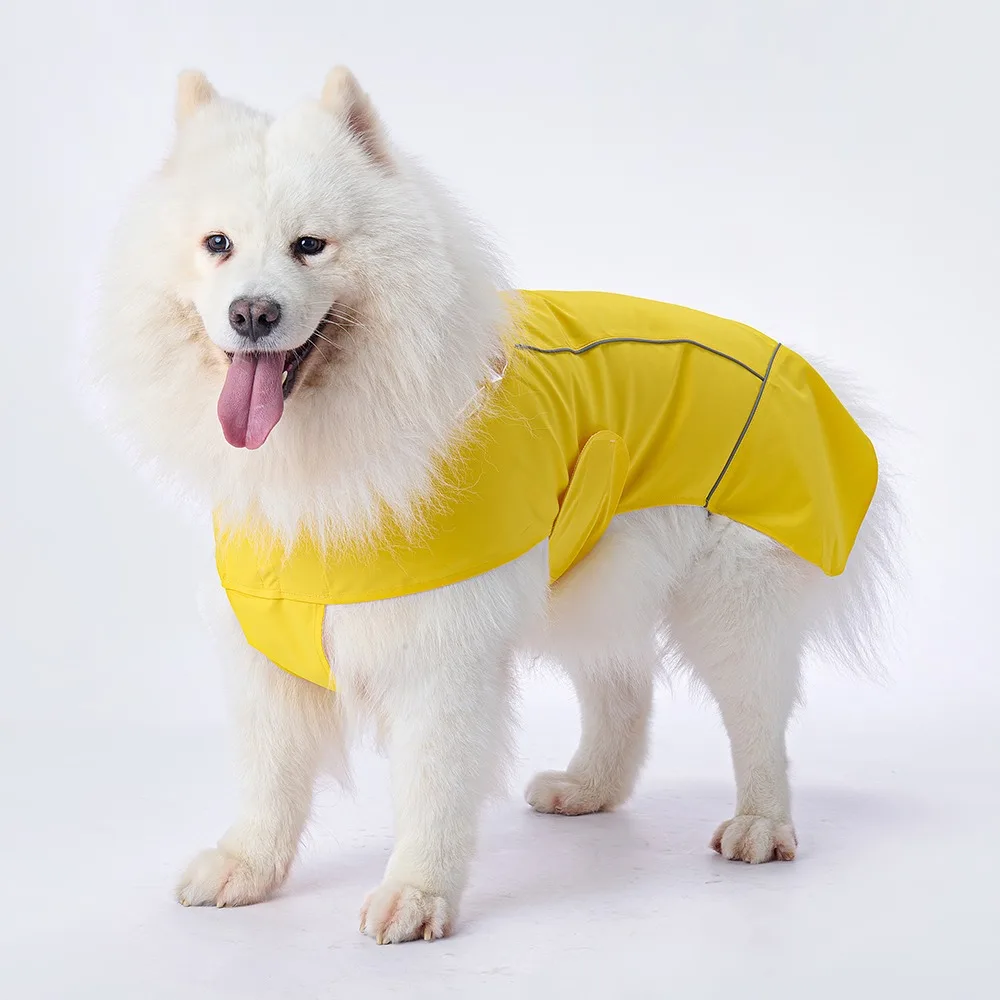 Impermeable perros grandes amarillo malla transpirable y reflectante - imagen 5