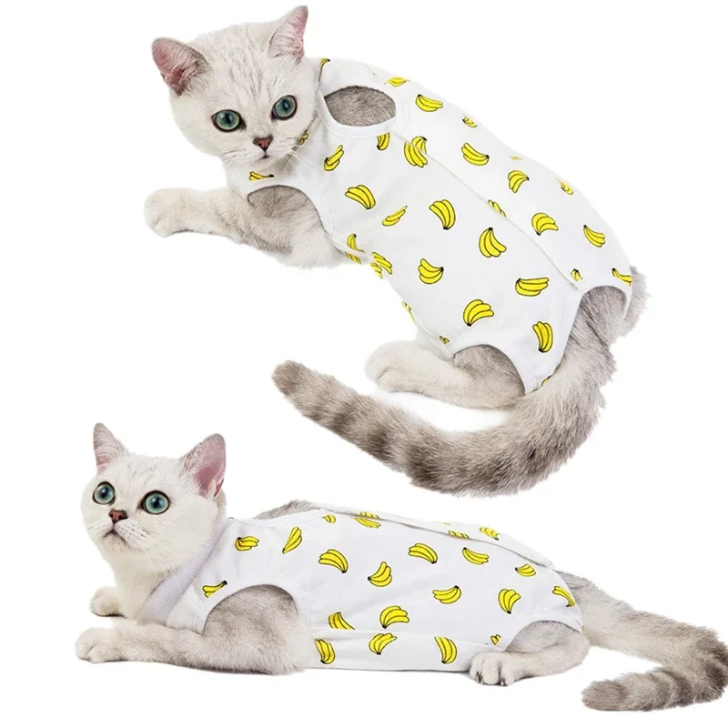 Traje de destete para Gato, ropa de algodón para perros pequeños, chaleco para gato, mono antilamer después de la cirugía, traje para el cuidado de la recuperación, traje para gatitos - imagen 2