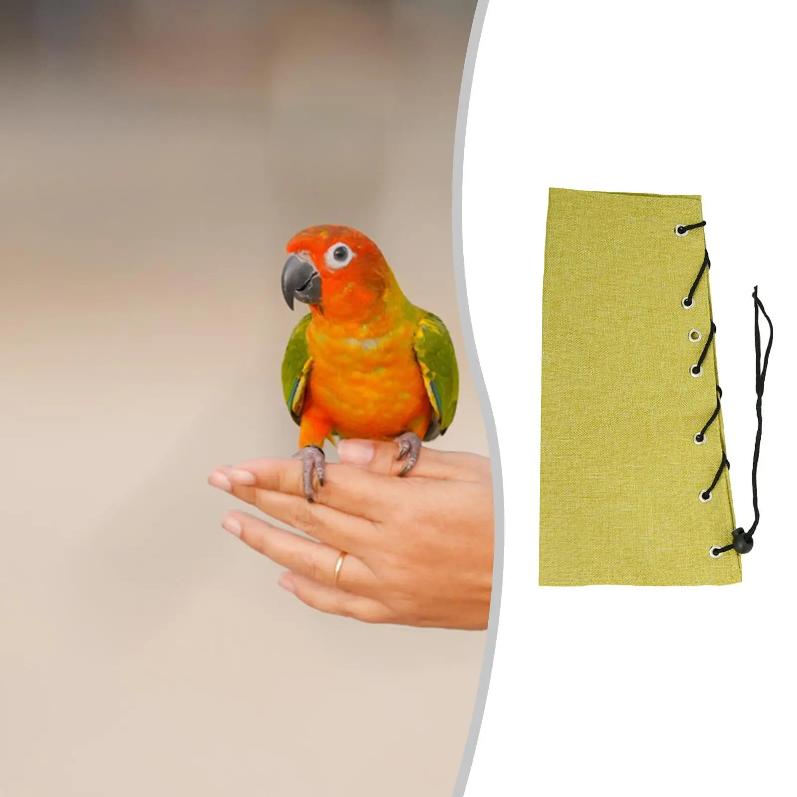 Parrot Arm Pad Washable Linen Parrot Arm Guard for Lovebirds Parrots Finches