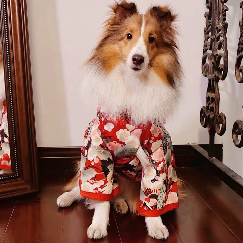 Festival Formal mascota perro traje nacional para perros pequeños medianos estilo japonés cachorro gato ropa Bulldog Francés Shiba Inu Kimono - imagen 5