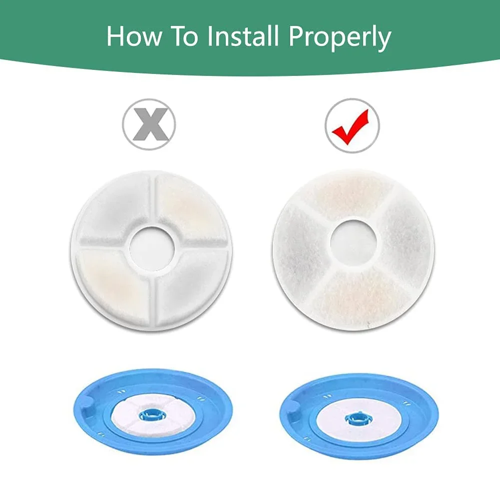 Filtros de carbón activado para fuente automática para gatos, alimentador de agua, repuesto de filtro para beber, accesorios para mascotas - imagen 5