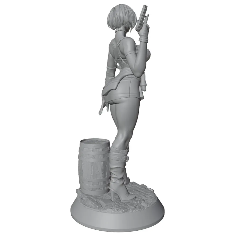 Miniatura de guerrera femenina en resina 1/24 para modelismo - imagen 5