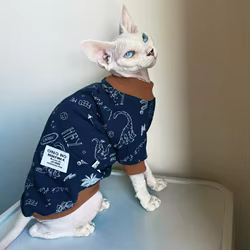 Sphynx Cat Clothing Dinosaurio Abrigo de algodón para gatos machos en otoño Sudadera de dibujos animados para gatitos Disfraces de perros pequeños Suministros para mascotas