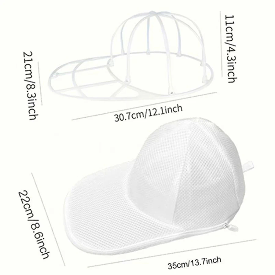 2 unids/set soporte de lavado de sombreros desmontable, artículos para el hogar, bolsa de lavado de sombreros, sombrero antideformación, soporte protector resistente - imagen 5