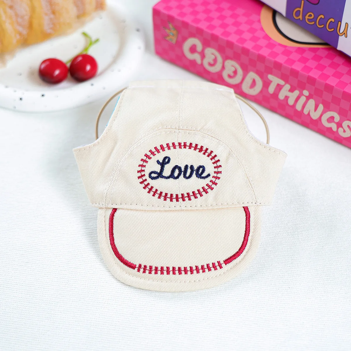 Sombrero para el sol bordado para mascotas, tocado para perros y gatos, sombrero para el sol para mascotas, accesorios bonitos, gorra de béisbol, accesorios para cachorros - imagen 3