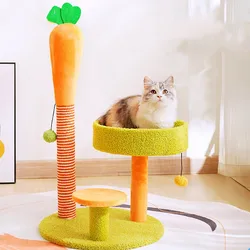 Poste rascador para gatos con rampas y plataformas grandes estables
