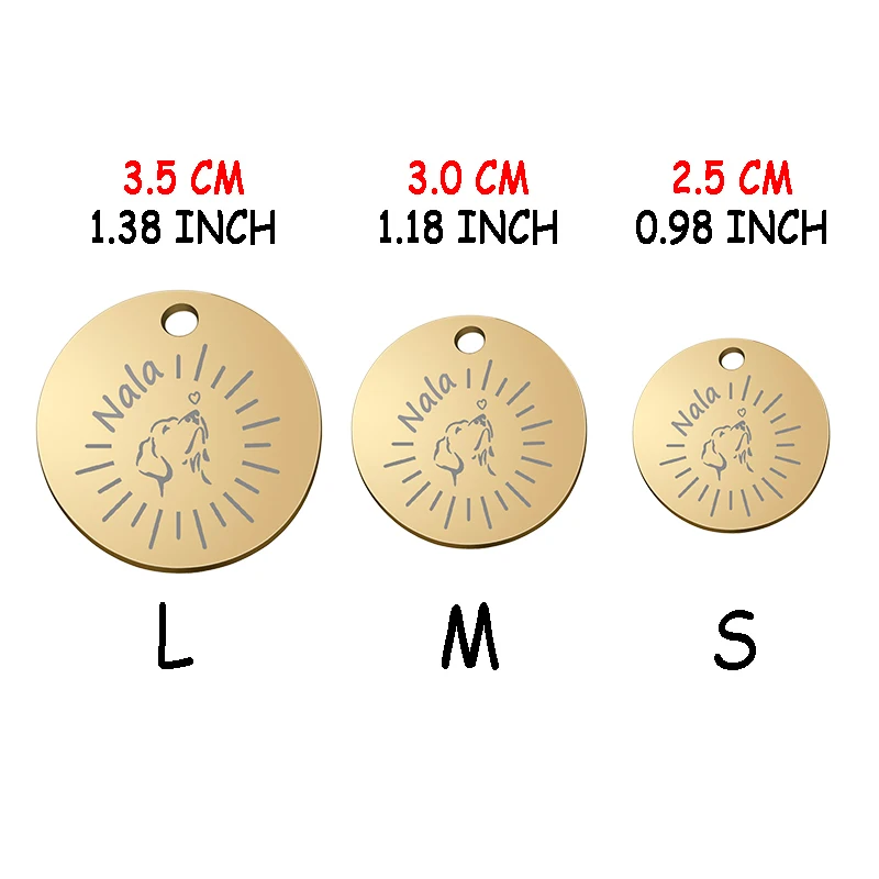 Etiqueta de identificación de perro personalizada, Collar de nombre de identificación de perro, grabado gratis, etiqueta de identificación de cachorro, etiquetas de nombre de mascota antipérdida, colgante, accesorios para mascotas - imagen 2
