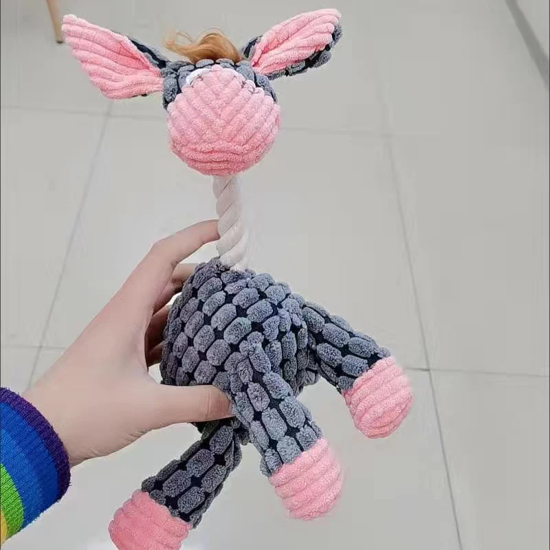Juguetes para masticar perros, forma de Animal, burro, pájaro, pulpo, lana resistente a las mordeduras, chirriante para mascotas, Corgi, Chihuahua, cachorro, chiens - imagen 3