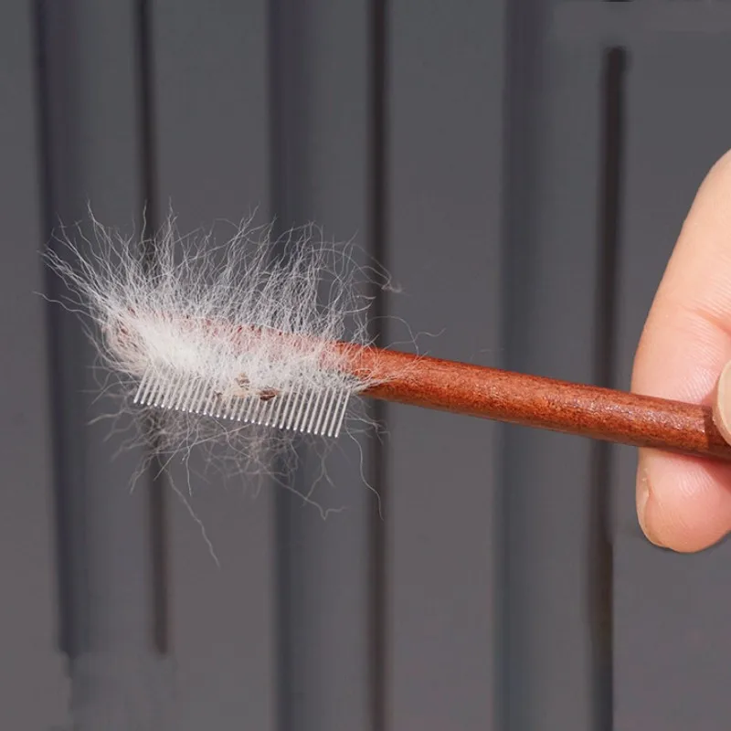 Dog Comb Mini Tears Puppy Brush Pet Grooming Wooden Dog Brush Dense Combs for Cat Eye Mouth Hair Cleaning Comb Pet Hair Remover - imagen 4