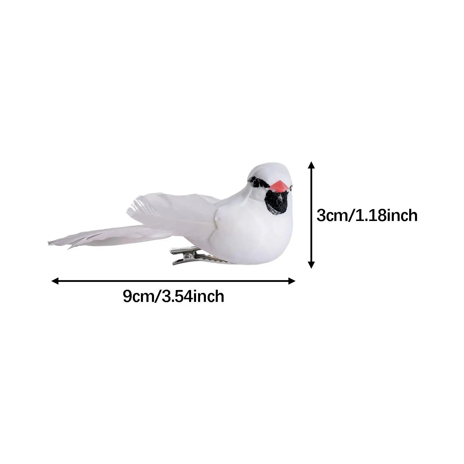 12 Pieces Artificial Birds with Clip Simulation Birds Ornaments for Fairy Garden