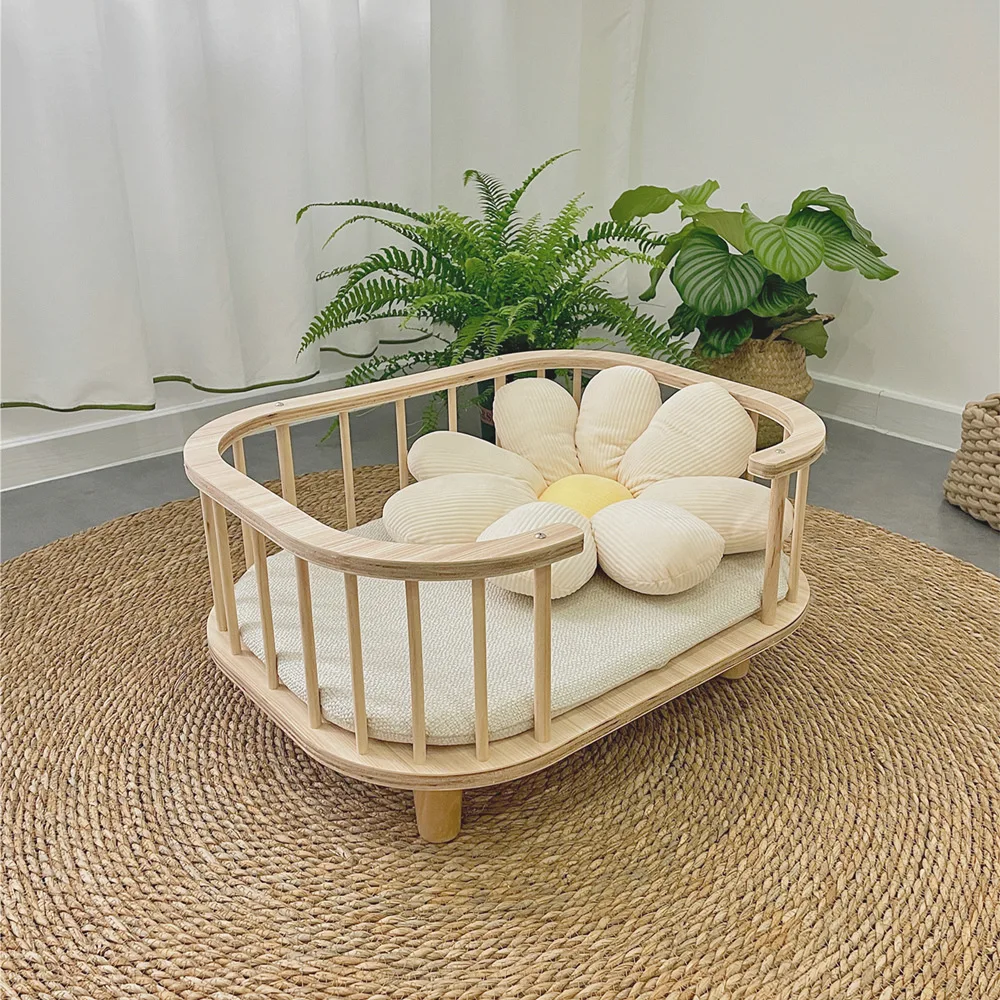 Cama para gatos de madera maciza, transpirable, para las cuatro estaciones, Universal, a prueba de humedad, extraíble, para perros medianos y pequeños - imagen 2