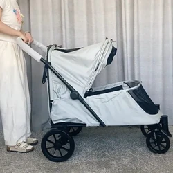 Carrito paseo perro y gato todo terreno cómodo mediano-grande