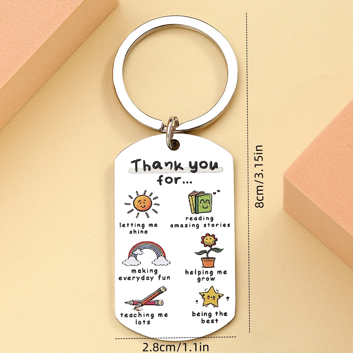 Llavero bonito de agradecimiento para mujer, regalo de Navidad, Día de Acción de Gracias, Día de San Valentín, 1 unidad - imagen 2