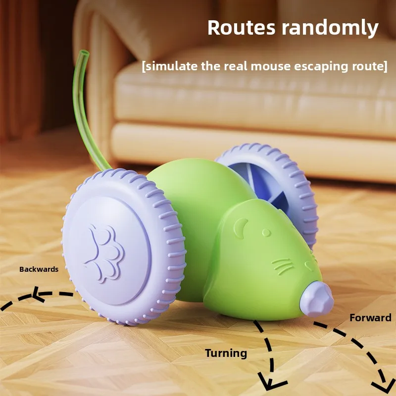 Juguete para mascotas, ratón eléctrico, varita láser para burlas, juguete para gatos, interactivo, recargable, automático, evitación de obstáculos, productos para mascotas, accesorios - imagen 3