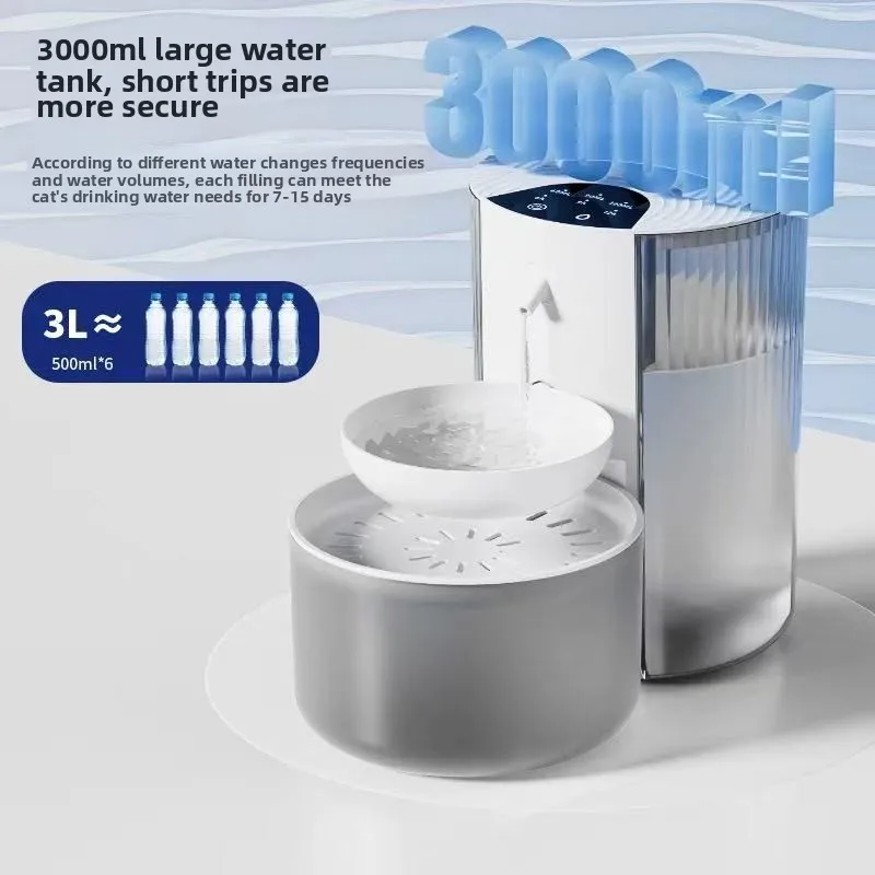 Dispensador de agua para verter mascotas, dispensador para gatos, inalámbrico, sin enchufe, alimentador de agua automático, dispensador de agua para perros, carga tipo C - imagen 3