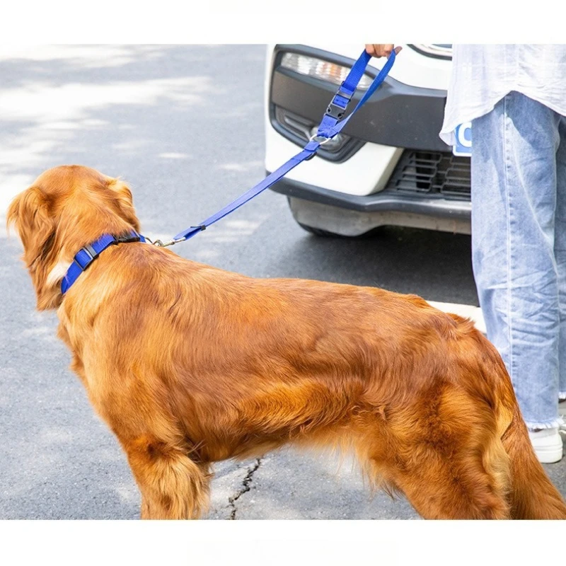 Cinturón de seguridad de coche 2 en 1 para perros, arnés de seguridad ajustable para mascotas para asiento trasero, sujeción y correa de viaje, accesorios para coche para perros y gatos - imagen 5