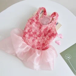 Ropa floral para cachorro Maltés – Falda chaleco primavera