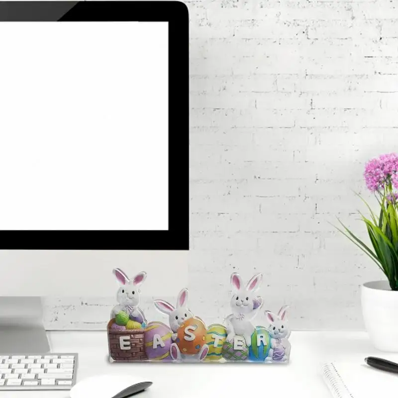 Decoración de conejo de pascua, decoración de mesa de conejo plano, acrílico 2D, huevo de conejo, decoración de fiesta de Pascua, tema para cumpleaños - imagen 5