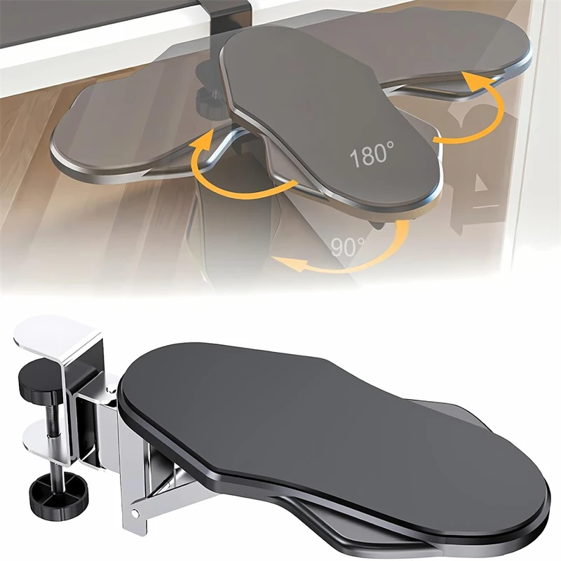 Reposabrazos ergonómico ajustable, extensión de escritorio plegable con almohadilla de muñeca giratoria para el hogar y la oficina, soporte cómodo para reposamuñecas, 1 ud. - imagen 2
