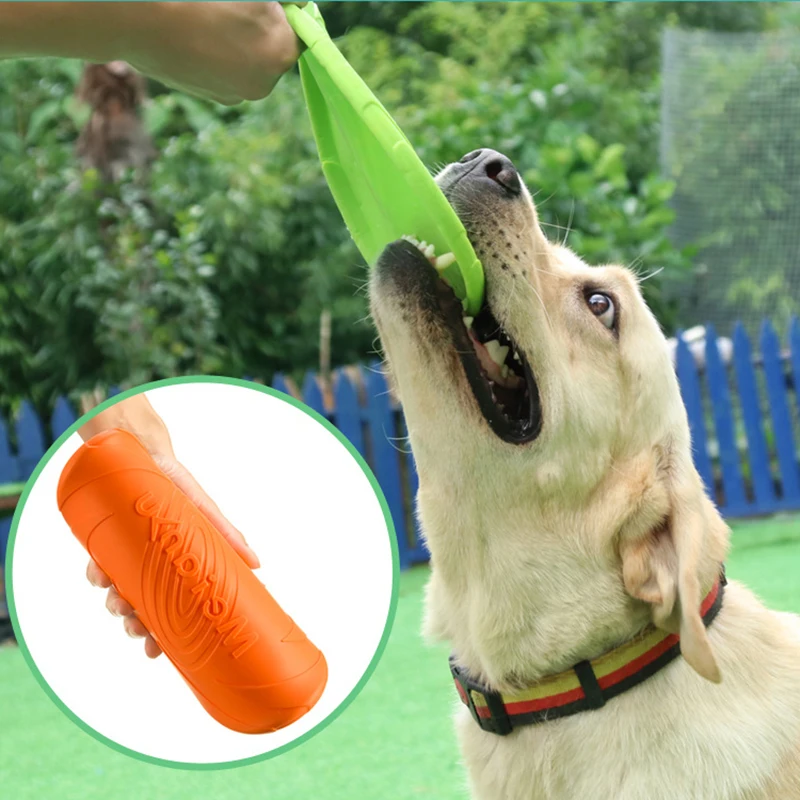 Juguetes para perros, disco volador de silicona, moda Multicolor, juguetes para masticar resistentes, juego al aire libre para cachorros, suministros interactivos de entrenamiento - imagen 2