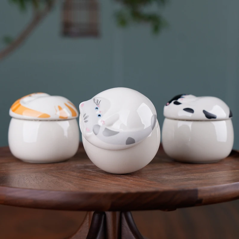 Urna de cendres de cerámica para mascotas, Mini urnas para cachorros y perros, urna conmemorativa para cenizas, conejo, gatitos, gatos, perros, caja para cenizas de animales, producto de cementerio - imagen 2