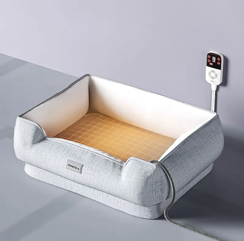 Cama para gatos con calefacción eléctrica, cama para gatos lavable y extraíble para invierno, camas para gatos con Control de temperatura y sincronización, sofá para perros de interior de lujo - imagen 5
