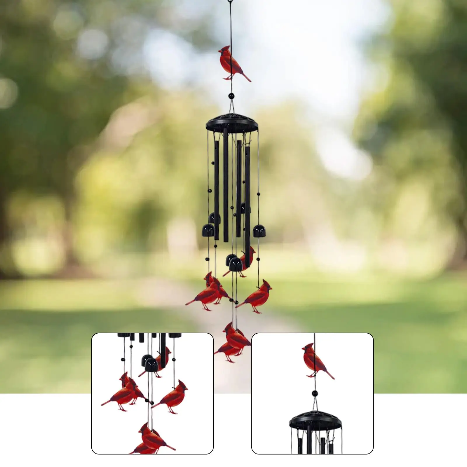 Carillón de viento cardinal, regalo de inauguración de la casa al aire libre, carillón de viento de simpatía, decoración colgante para patio, hogar, mamá, abuela, mujeres - imagen 2