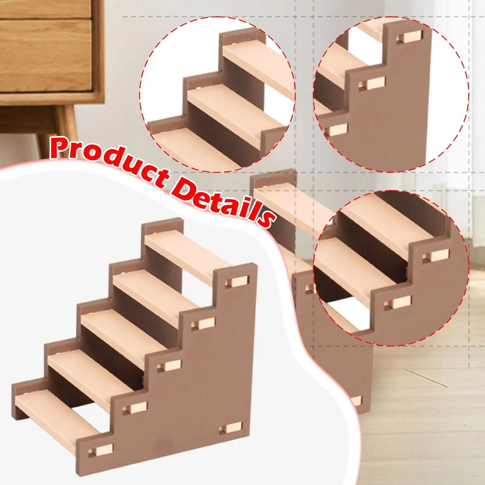 DIY Hamsters Climbing Ladder Toy for Gerbils Mice Sturdy Habitat Accessories