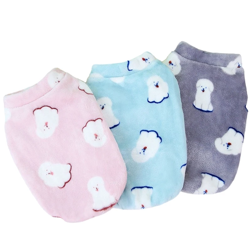 Chaleco de lana de Coral para perros pequeños y grandes, ropa para cachorros, chaqueta, abrigo, disfraces de Chihuahua, accesorios para Pug, Otoño e Invierno - imagen 2