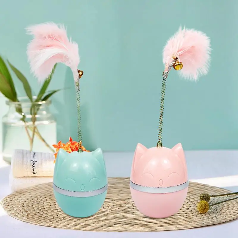 Pelota columpio para gato, juguete divertido para gato, aumenta el coeficiente intelectual, rotación de 360 grados, mantiene al gato entretenido y emocionante para mascotas de interior - imagen 3