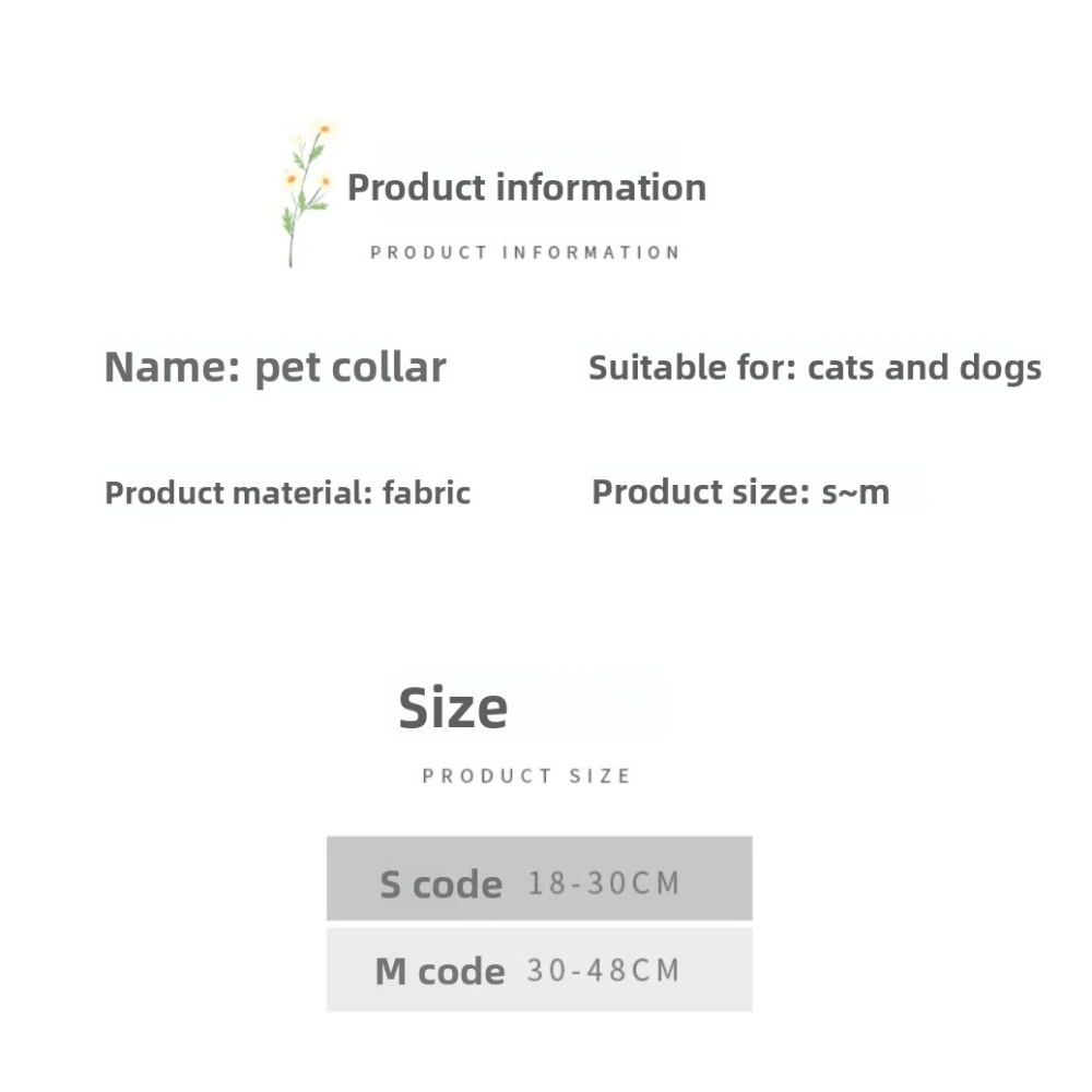 Collar para gatos y perros con flor Daisy – Hebilla liberación rápida
