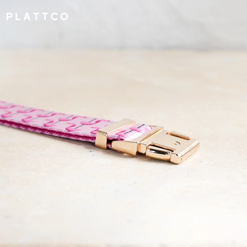 PLATTCO-collar de perro de diseño único con estampado de flamencos para dormir, hebilla de aleación de zinc de color claro de alta calidad, 5 tamaños, PDC313G - imagen 5
