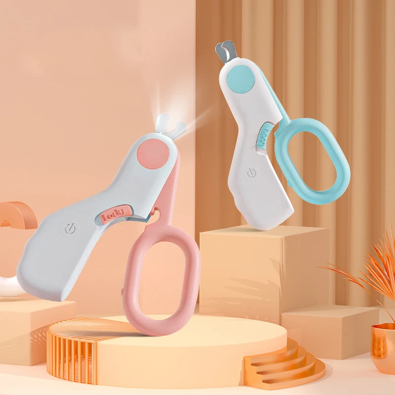 Cortadora de uñas con luz LED para perros y gatos, cortadora profesional de garras para mascotas con bloqueo de seguridad, Kit de herramientas de cuidado para cachorros y gatitos - imagen 3