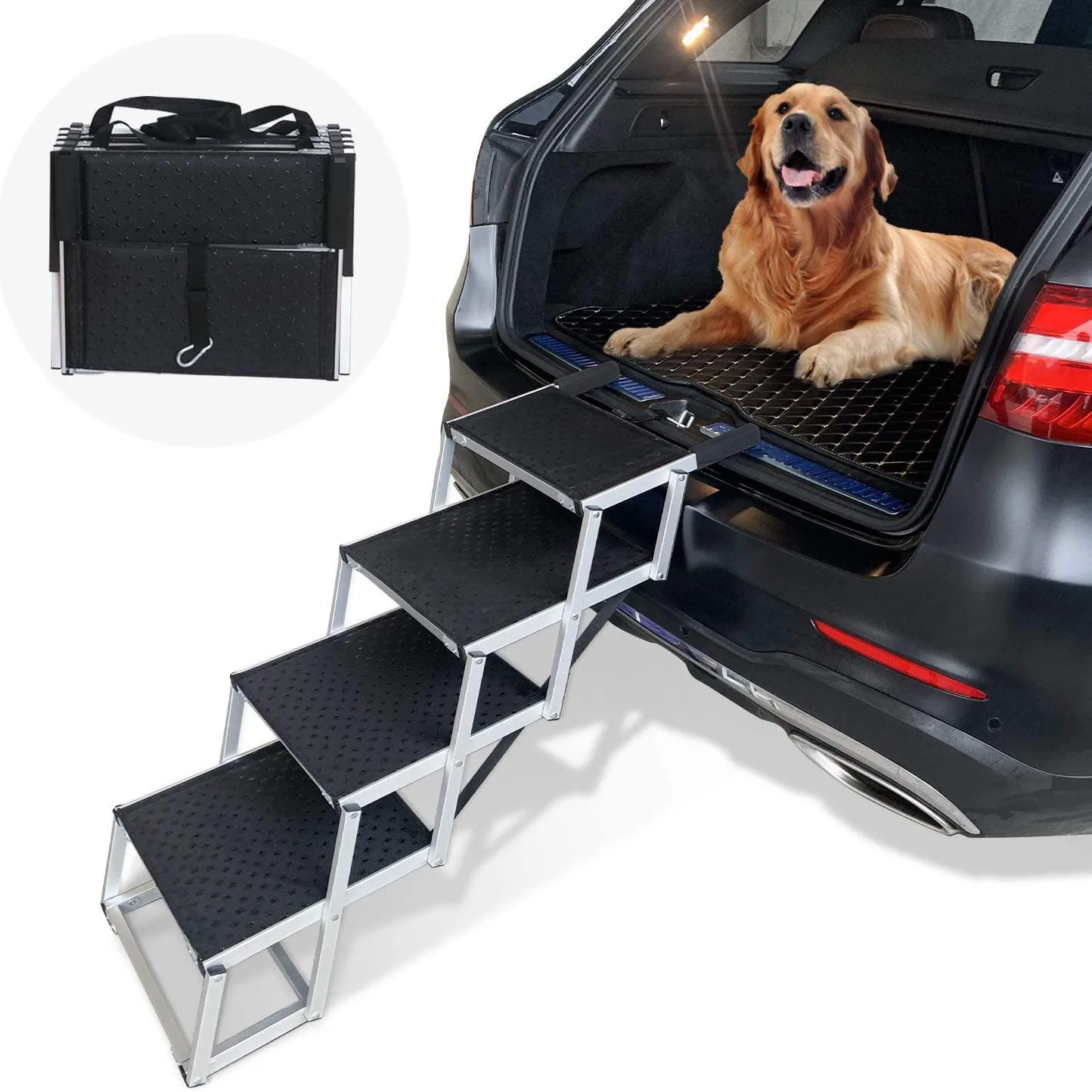 Rampa plegable de aluminio para perros portátil en coche y exterior - imagen 3