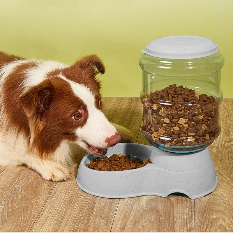 Dispensador de agua de gran capacidad para mascotas, alimentador automático de perros pequeños, tazón de comida, dispositivo de botella de bebida de simulación, suministros para mascotas, 3,8 l - imagen 2