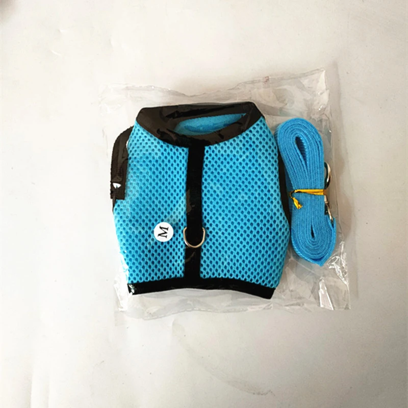 Conjunto de arnés de malla suave con correa para mascotas, accesorios para conejos, conejillo de indias, hámsters, conejo - imagen 5