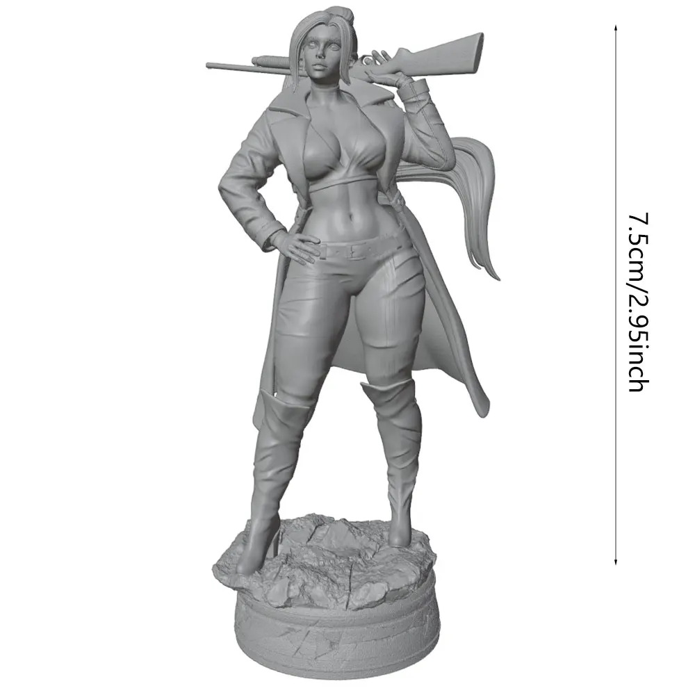 Figurilla de resina 75 mm – Modelo collectible sin pintar estilo artístico regalo - imagen 2