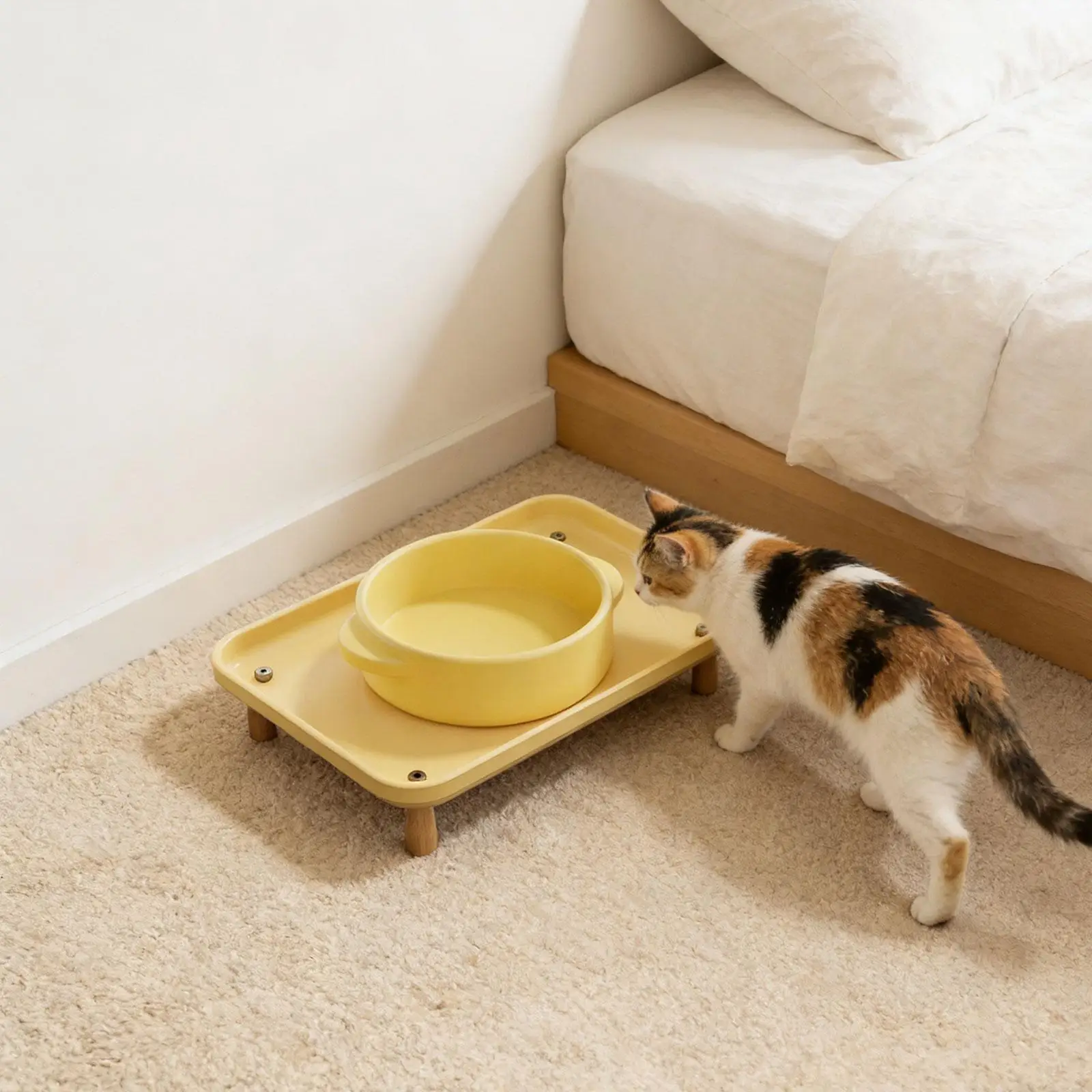 Soporte elevado para cuencos de perro y gato con bandeja base - imagen 3