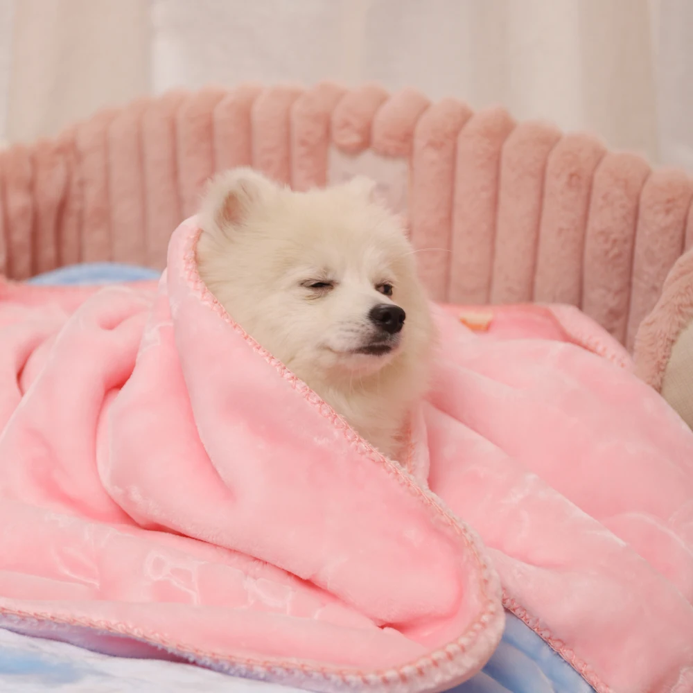 HOOPET-Manta de invierno para mascotas, manta gruesa de lana para gatos, perros, edredón para bebés, manta suave y esponjosa de alta calidad para perros y gatos - imagen 2