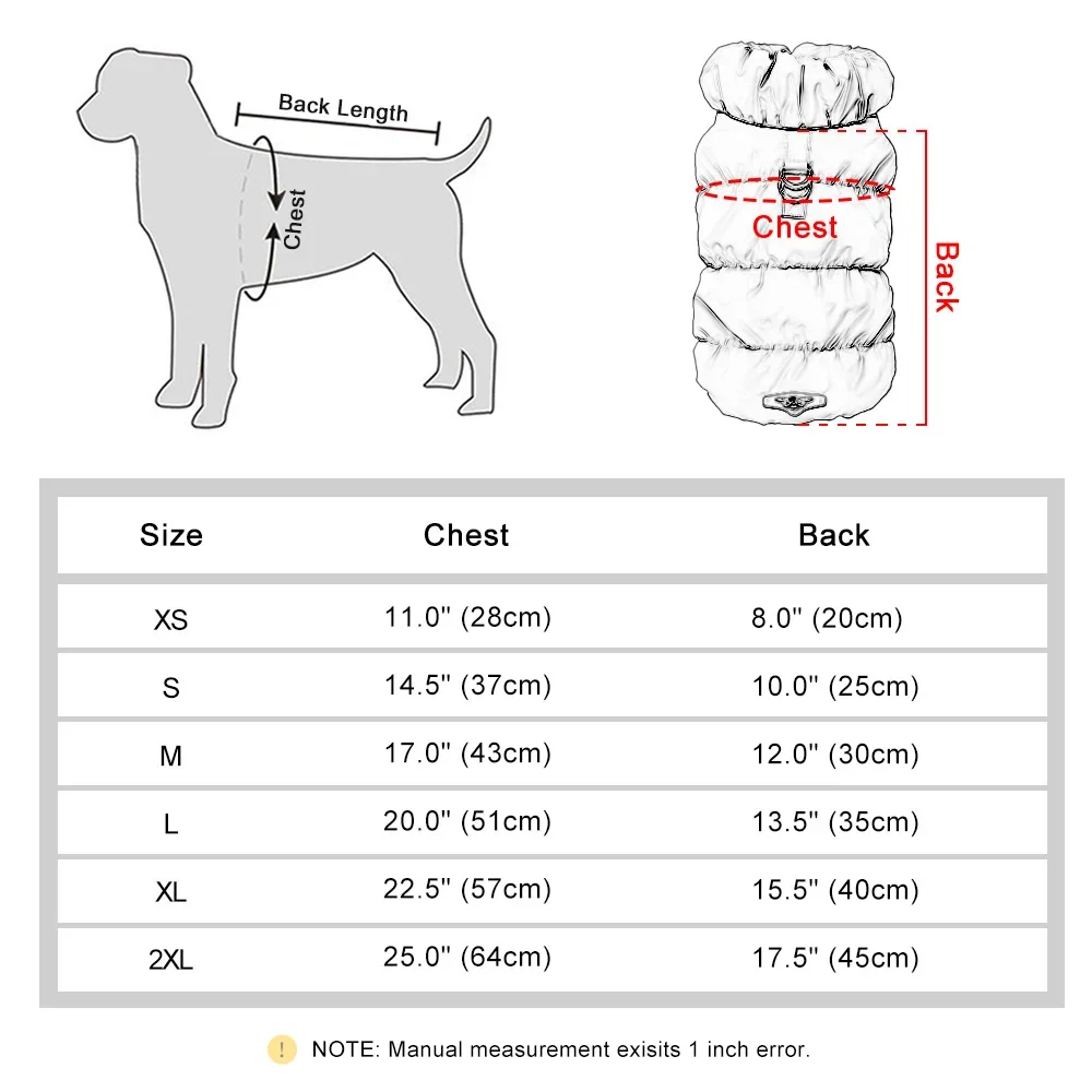 Chaleco acolchado para perro pequeño