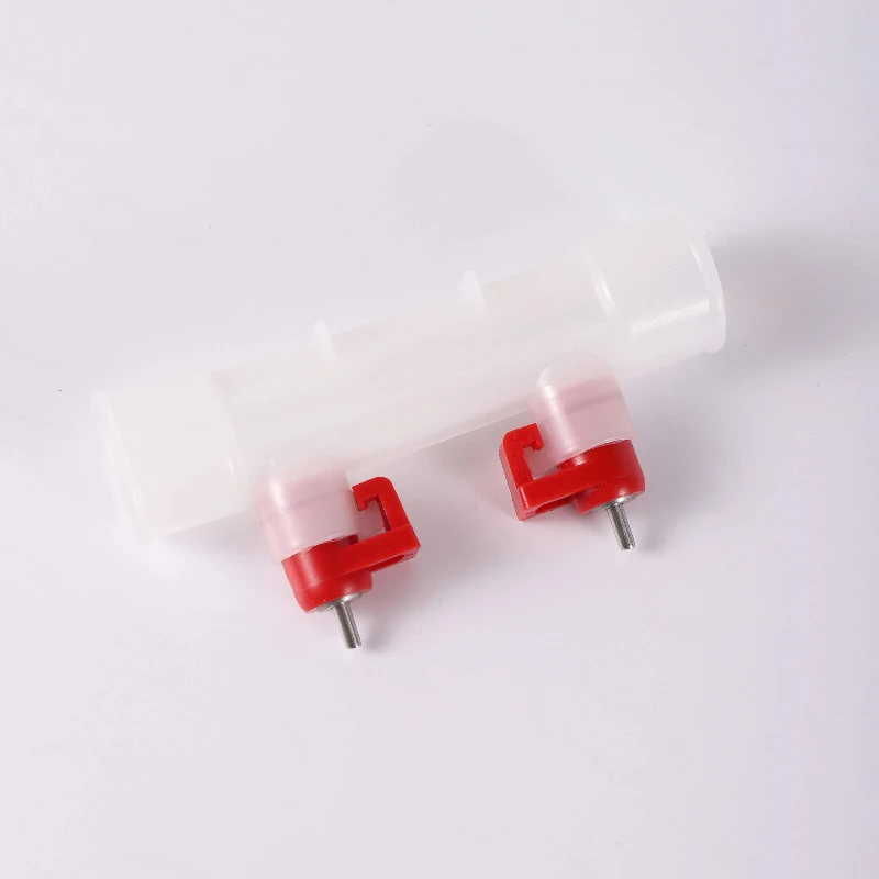 Bebedero automático de doble cabezal, 4 Uds., diámetro interior de 25mm, pollo, pato, acero inoxidable, 2 pezones, válvula de bola, boquilla de agua - imagen 2